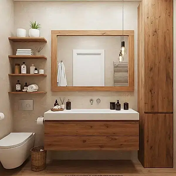Ahşap Banyo Dekorasyonu