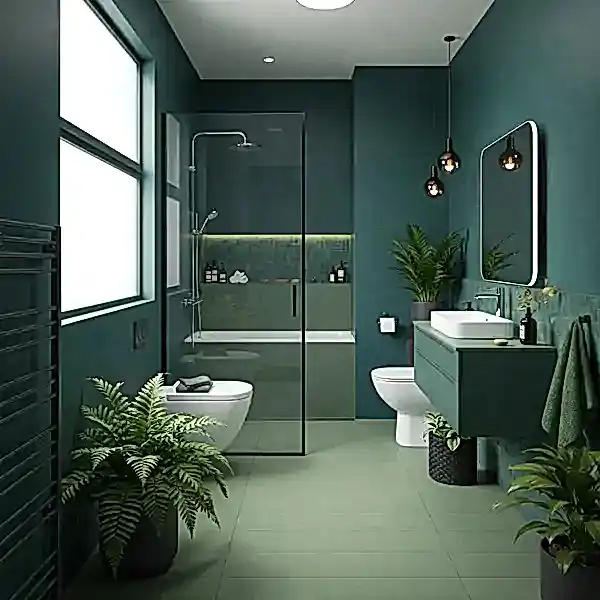 Yeşil Banyo Dekorasyonu